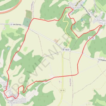 Itinéraire Chemin des Dames, distance, dénivelé, altitude, carte, profil, trace GPS
