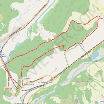 Itinéraire Circuit des Eygaux, distance, dénivelé, altitude, carte, profil, trace GPS