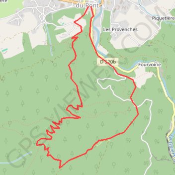Itinéraire Au-dessus de Saint-Laurent-du-Pont, distance, dénivelé, altitude, carte, profil, trace GPS