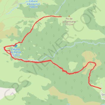 Itinéraire Pic de la Gentiane, distance, dénivelé, altitude, carte, profil, trace GPS
