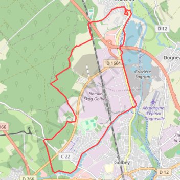 Itinéraire Chemins du Pays d'Épinal, Cœur des Vosges - La Grande Haie, distance, dénivelé, altitude, carte, profil, trace GPS