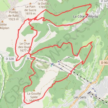 Itinéraire Tour du Chery depuis la Côte d'Arbroz, distance, dénivelé, altitude, carte, profil, trace GPS