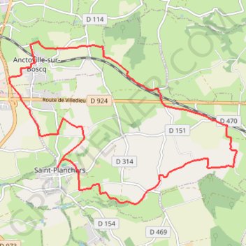 Itinéraire Circuit la Villardiere, distance, dénivelé, altitude, carte, profil, trace GPS