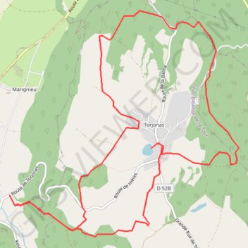 Itinéraire Circuit Torjonas, distance, dénivelé, altitude, carte, profil, trace GPS