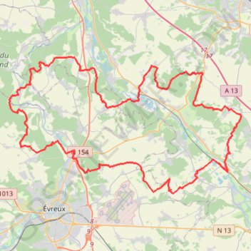 Itinéraire Les deux vallées Iton et Eure - Gravigny, distance, dénivelé, altitude, carte, profil, trace GPS