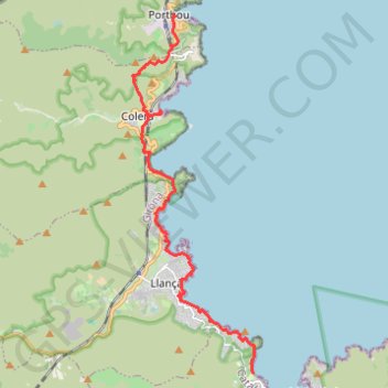 Itinéraire GR 92 : Portbou – Llançà – El Port de la Selva, distance, dénivelé, altitude, carte, profil, trace GPS