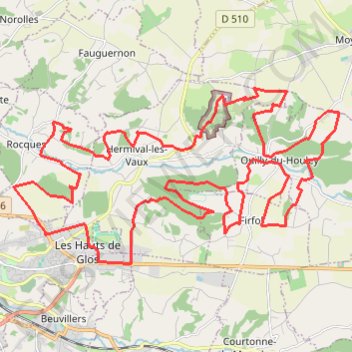Itinéraire Lisieux - Hermival - Ouilly, distance, dénivelé, altitude, carte, profil, trace GPS