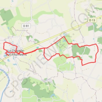Itinéraire Circuit dans la campagne de La Chapelle aux Filtzméens, distance, dénivelé, altitude, carte, profil, trace GPS