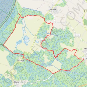 Itinéraire Parcours cyclable 11 : "De la réserve de Moëze au marais de Brouage" - 22 km, distance, dénivelé, altitude, carte, profil, trace GPS