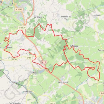 Itinéraire La Tollevastaise, distance, dénivelé, altitude, carte, profil, trace GPS