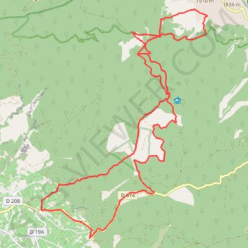 Itinéraire Le Ventoux face sud par Combe d'Ansis (Vaucluse), distance, dénivelé, altitude, carte, profil, trace GPS