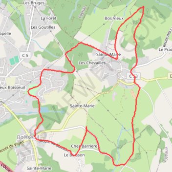 Itinéraire Boisseuil, distance, dénivelé, altitude, carte, profil, trace GPS