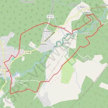 Itinéraire Balade à Saucats, distance, dénivelé, altitude, carte, profil, trace GPS