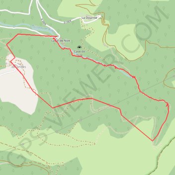 Itinéraire Laval de Nize, distance, dénivelé, altitude, carte, profil, trace GPS