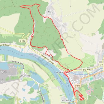 Itinéraire Les andelys chateau gaillard, distance, dénivelé, altitude, carte, profil, trace GPS