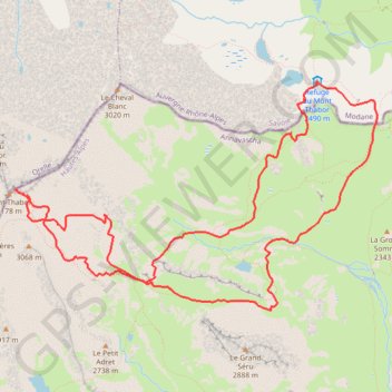 Itinéraire Mont-Thabor, distance, dénivelé, altitude, carte, profil, trace GPS