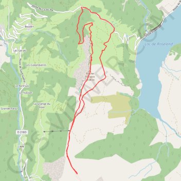 Itinéraire Le Bersend, La Roche Pastire, distance, dénivelé, altitude, carte, profil, trace GPS