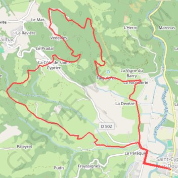 Itinéraire Saint-Roch, distance, dénivelé, altitude, carte, profil, trace GPS