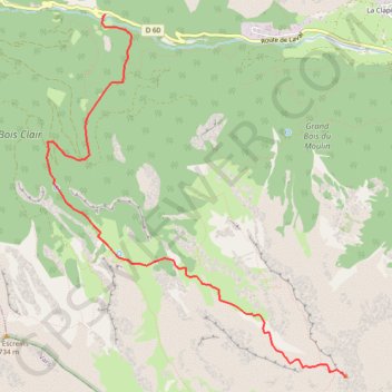 Itinéraire Pointe de la Saume., distance, dénivelé, altitude, carte, profil, trace GPS