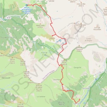 Itinéraire J1 - St-Grat >> Madone de Fenestre, distance, dénivelé, altitude, carte, profil, trace GPS