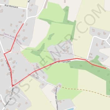 Itinéraire CARP TRONCON 4, distance, dénivelé, altitude, carte, profil, trace GPS