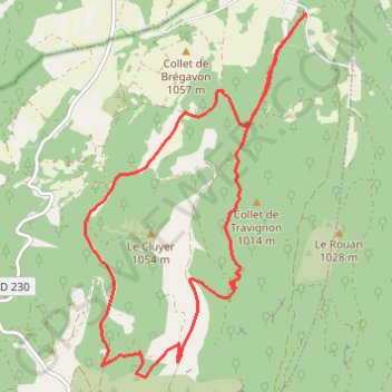 Itinéraire Les Ayguiers de Travignon - Savouillon, distance, dénivelé, altitude, carte, profil, trace GPS