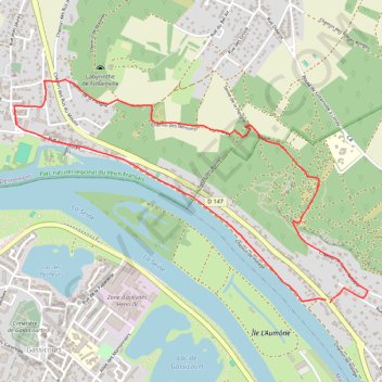 Itinéraire De Limay à Dennemont, distance, dénivelé, altitude, carte, profil, trace GPS