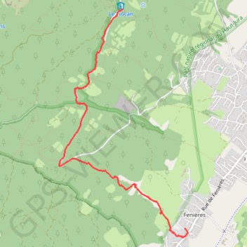 Itinéraire Tiocan-Fénières, distance, dénivelé, altitude, carte, profil, trace GPS