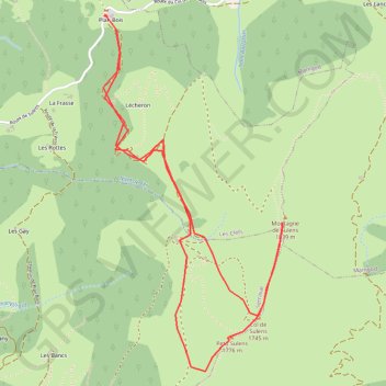 Itinéraire Montagne de Sulens, distance, dénivelé, altitude, carte, profil, trace GPS