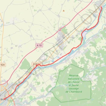 Itinéraire etape 08 Beaugency - Blois, distance, dénivelé, altitude, carte, profil, trace GPS