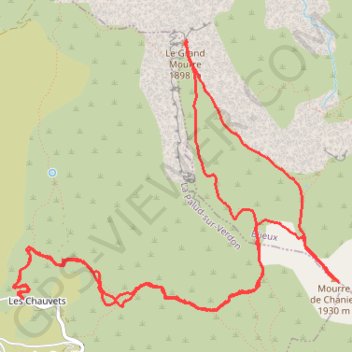 Itinéraire Rougon - Le Mourre de Chanier, distance, dénivelé, altitude, carte, profil, trace GPS