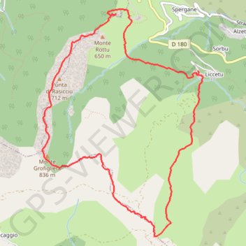 Itinéraire La tour de Senèque et les menhirs du Pinzu a vergine, distance, dénivelé, altitude, carte, profil, trace GPS