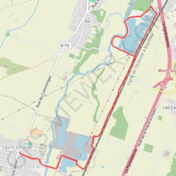 Itinéraire De Saint-Hilaire aux lacs de Muret, distance, dénivelé, altitude, carte, profil, trace GPS