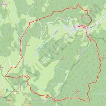 Itinéraire De Wasserbourg au Ried, distance, dénivelé, altitude, carte, profil, trace GPS
