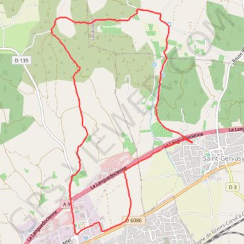 Itinéraire Sur les hauteurs de Marguerittes, distance, dénivelé, altitude, carte, profil, trace GPS