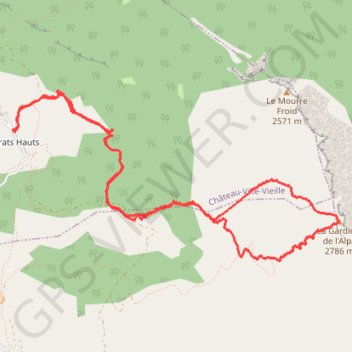 Itinéraire La Gardiole de l'Alp, distance, dénivelé, altitude, carte, profil, trace GPS