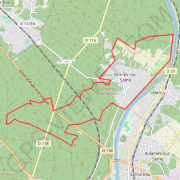 Itinéraire Vers Samois sur Seine, distance, dénivelé, altitude, carte, profil, trace GPS