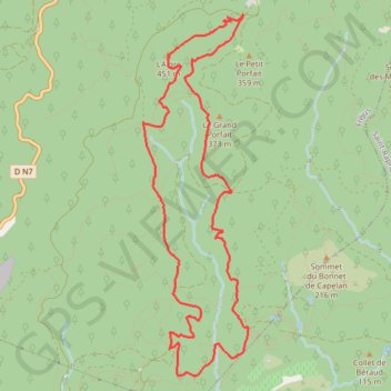 Itinéraire Esterel le pic de l'Aigre, distance, dénivelé, altitude, carte, profil, trace GPS