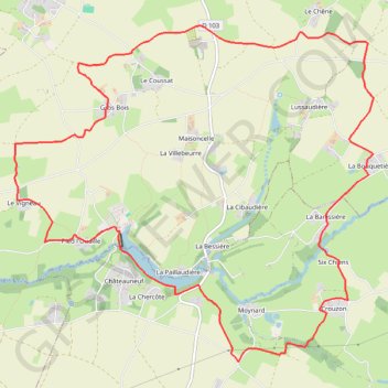 Itinéraire la bouctière 15km bleu N°2, distance, dénivelé, altitude, carte, profil, trace GPS