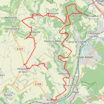 Itinéraire Auversoise, distance, dénivelé, altitude, carte, profil, trace GPS