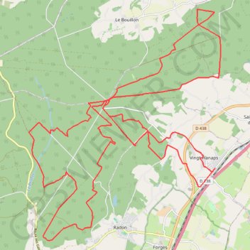 Itinéraire La Diable d'Ecouves, distance, dénivelé, altitude, carte, profil, trace GPS