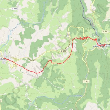 Itinéraire De Monistrole d'Allier à Saugues, distance, dénivelé, altitude, carte, profil, trace GPS