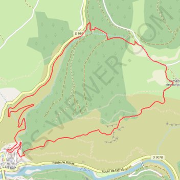 Itinéraire Randonnée autour de Sainte-Enimie, distance, dénivelé, altitude, carte, profil, trace GPS