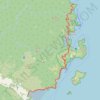 Itinéraire Abel Tasman Coast Track, distance, dénivelé, altitude, carte, profil, trace GPS