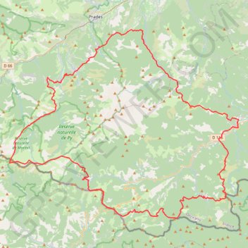 Itinéraire GRP Ronde du Canigou - Pyrénées-Orientales, distance, dénivelé, altitude, carte, profil, trace GPS