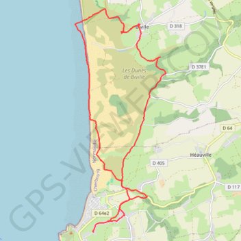 Itinéraire Randonnée Siouville, distance, dénivelé, altitude, carte, profil, trace GPS