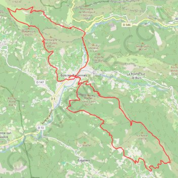 Itinéraire Buis les Barronies (Drôme), distance, dénivelé, altitude, carte, profil, trace GPS