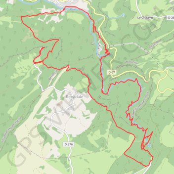 Itinéraire Les Gorges de la Loue, distance, dénivelé, altitude, carte, profil, trace GPS