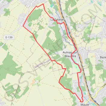 Itinéraire Vallée de la Mauldre, distance, dénivelé, altitude, carte, profil, trace GPS