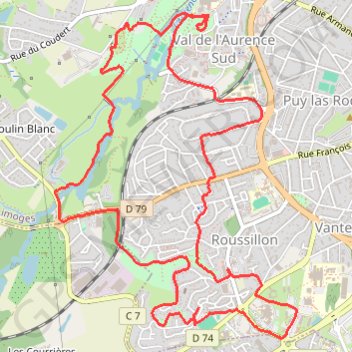 Itinéraire Du roussillon à la roseraie, distance, dénivelé, altitude, carte, profil, trace GPS